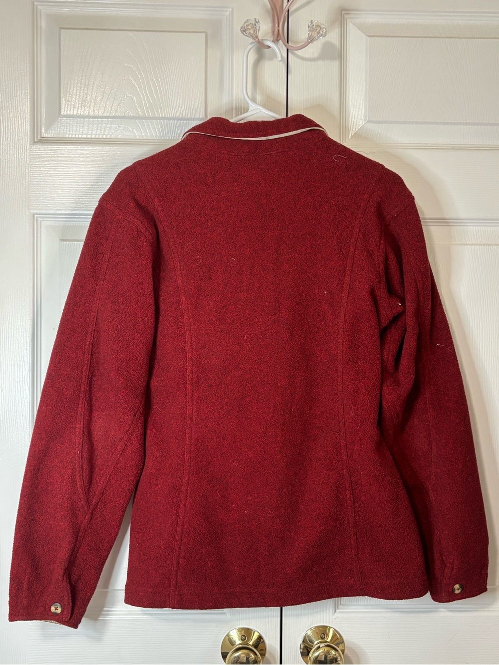 The North Face Women’s Red Full‑Zip Teddy Fleece Jacket Sz Small VGUC - Picture 4 of 4